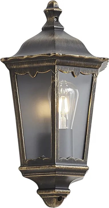 Klassieke buiten wandlantaarn antiek goud IP44 - Havana half