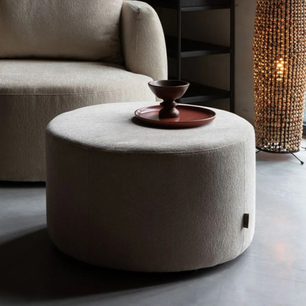 Dutchbone Rocca Latte Ronde Hocker Latte