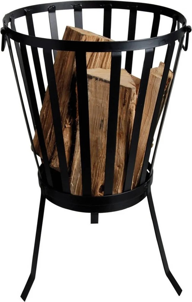 HEAT vuurkorf rond voor buiten – diameter 35 x H59 cm – zwart