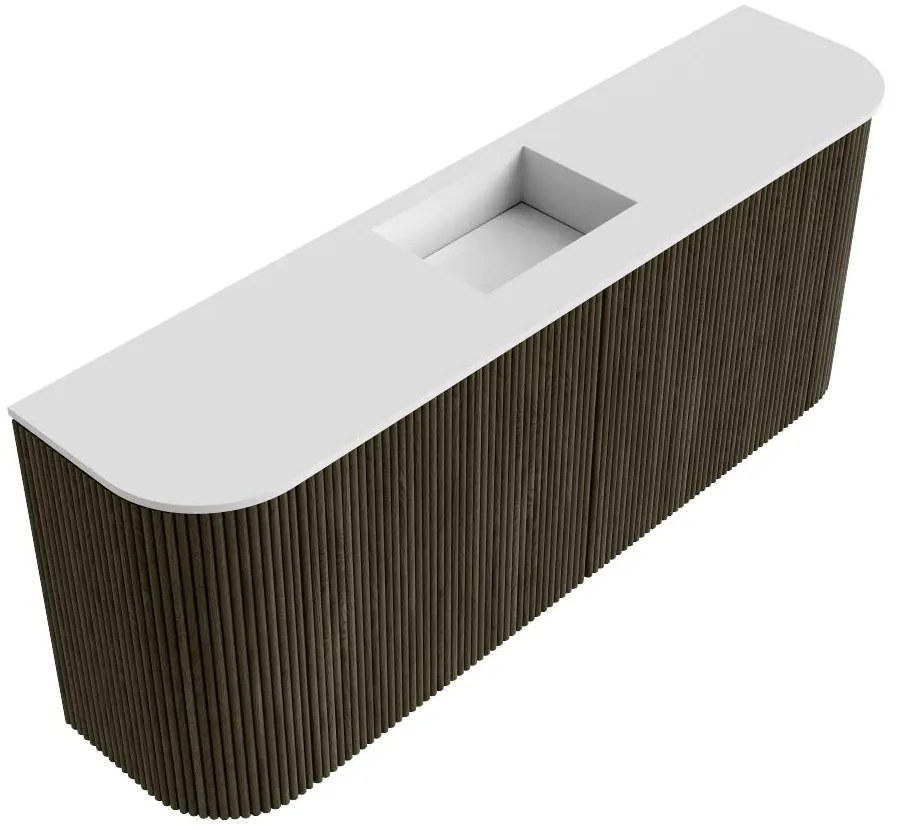 Mondiaz Joya 105cm toiletmeubel ronding links/rechts shadow met wastafel faye midden zonder kraangat talc