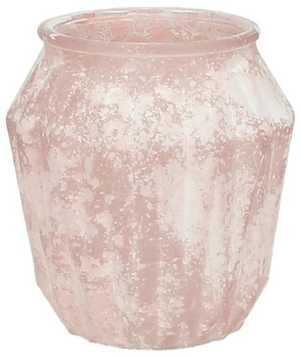 Glazen vaas - roze - 12 cm