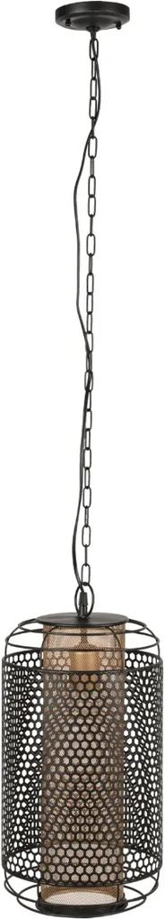 Dutchbone Archer Hanglamp M -Ø25,5xH200 Cm - Messing En Zwart Metaal