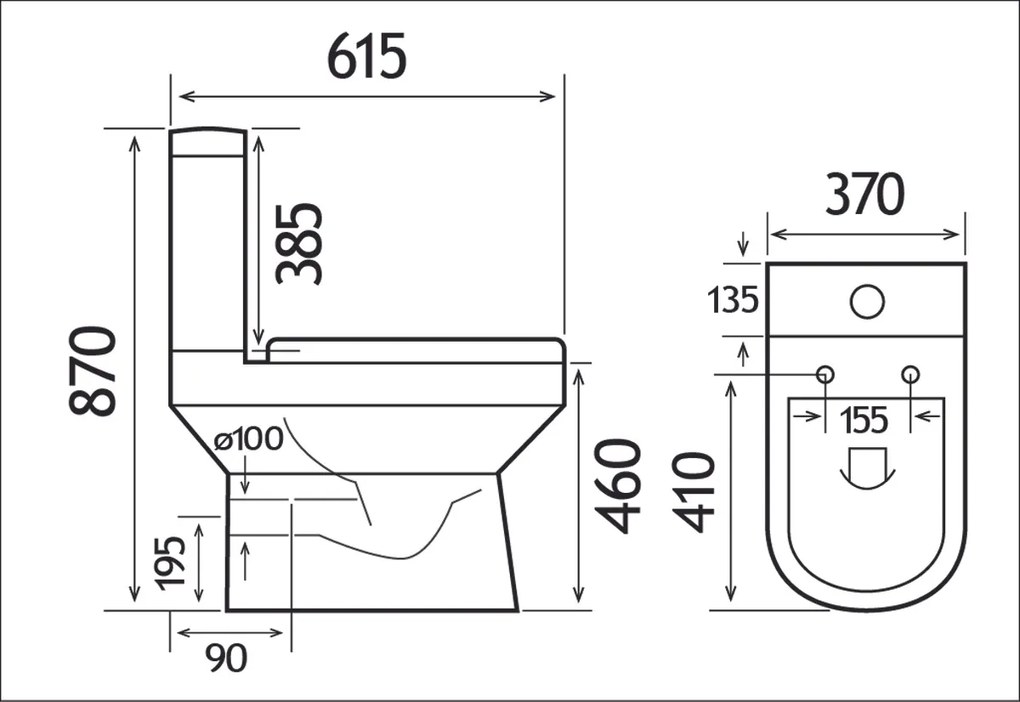 Eastbrook Kenley Comfort toiletpot wit glans