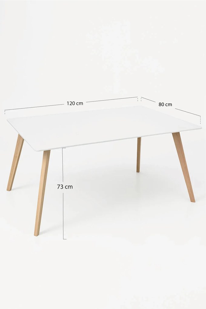 Rechthoekige tafel Synk 120 x 80 cm