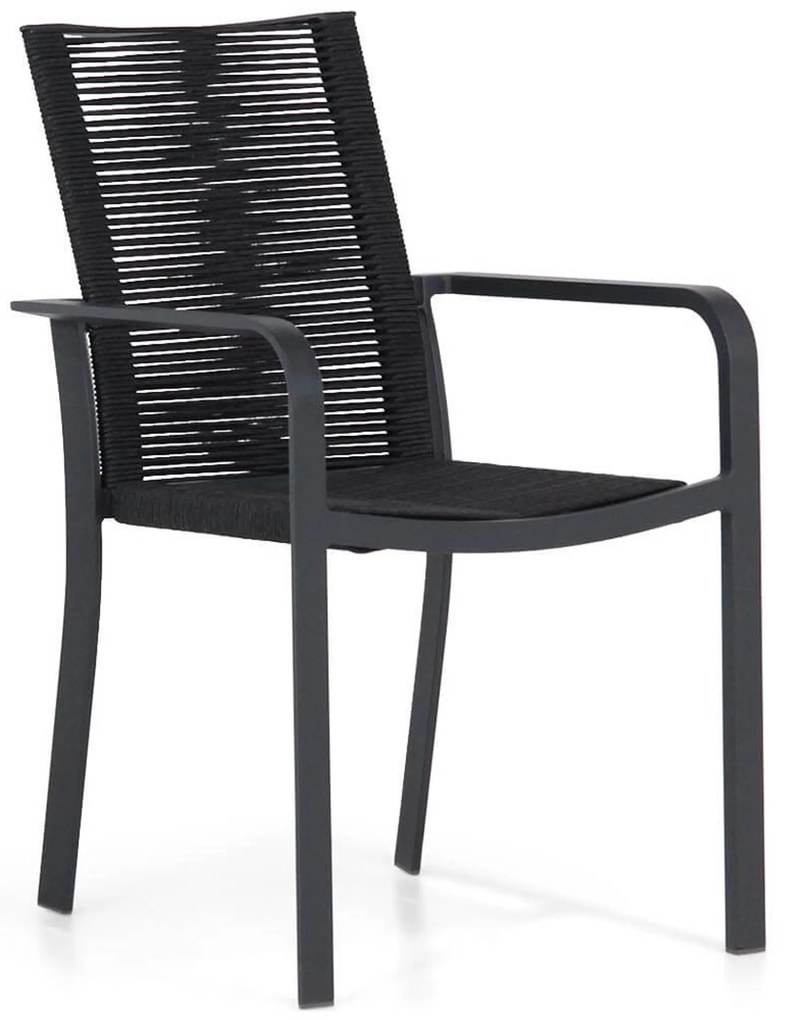 Tuinstoel stapelbaar Rope Grijs-antraciet Santika Annisa