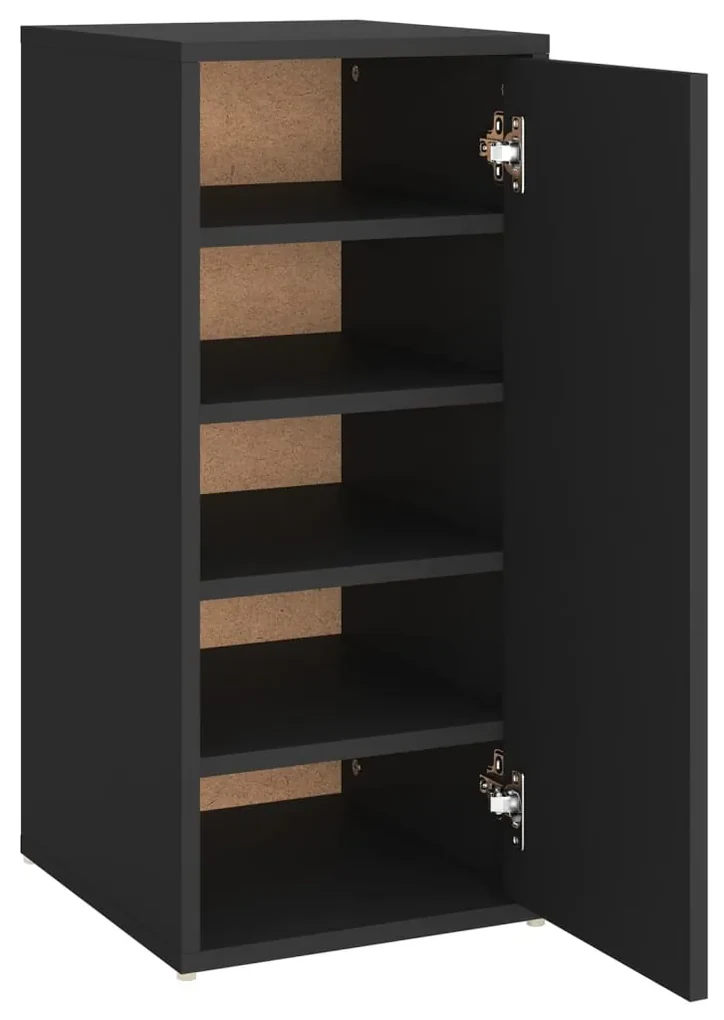 vidaXL Schoenenkast 32x35x70 cm spaanplaat zwart