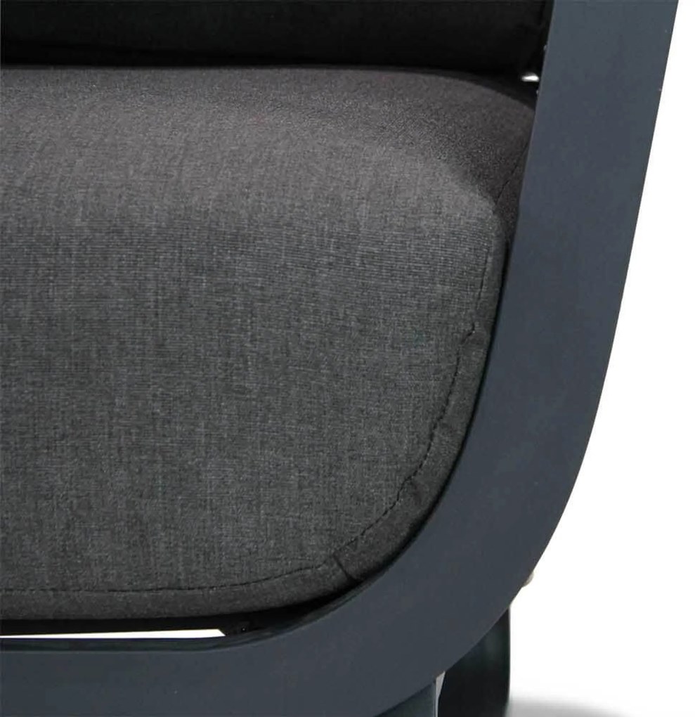 Stoel en Bank Loungeset 4 personen Aluminium/wicker Grijs Santika Furniture Santika Tika