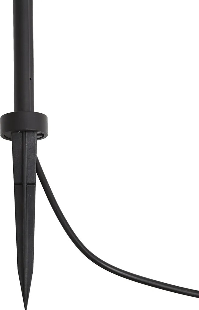 Moderne prikspot 12V zwart 10cm incl. LED IP65 - Voltaire Lino