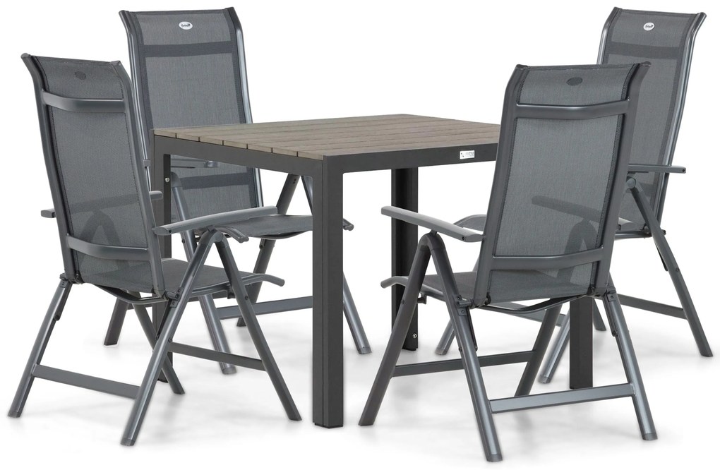 Tuinset 4 personen 92 cm Aluminium/textileen Grijs Hartman Alice/Young