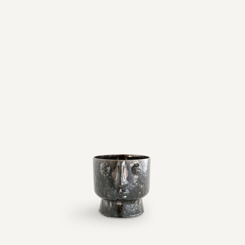 Geglazuurde keramische bloempot, H24cm, Lesego