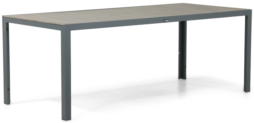 Tuinset 6 personen 200 cm Kunststof Grijs Domani Furniture Vento/Solare