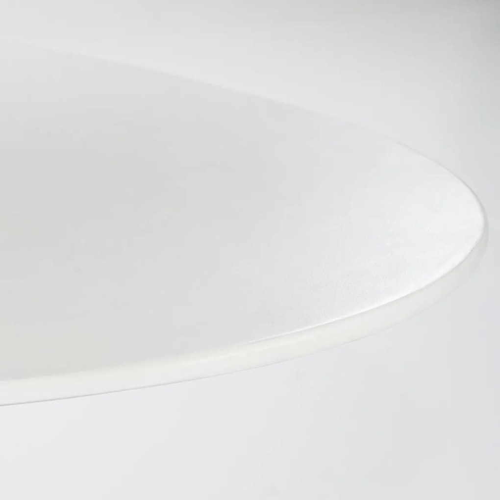 Eleonora Elin Ovale Eettafel Wit 250 Cm Magnesium Oxide - 250 X 120cm.