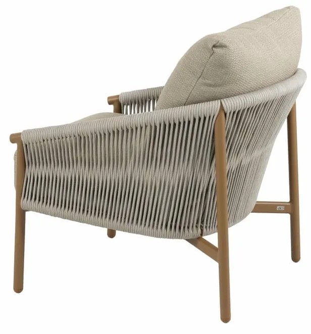 4 Seasons Outdoor Milos loungestoel amber Loungestoel taupe weerbestendig