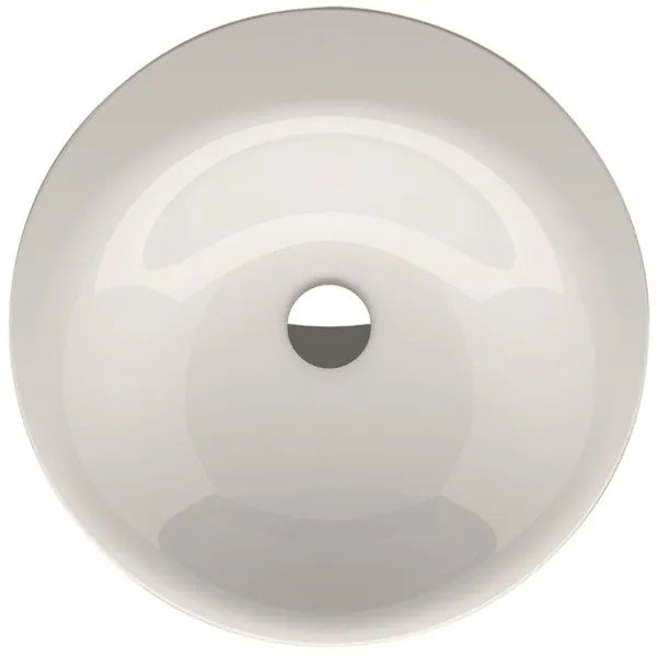 Bette Lux oval inbouw wastafel rond 50cm zonder kraangat wit a220000