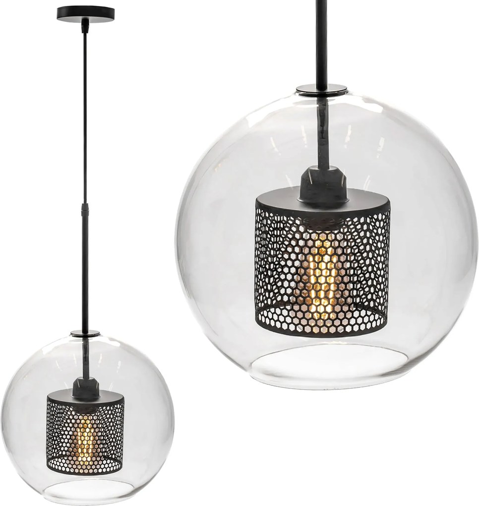 Hanglamp zwart loft APP558-1CP 25cm