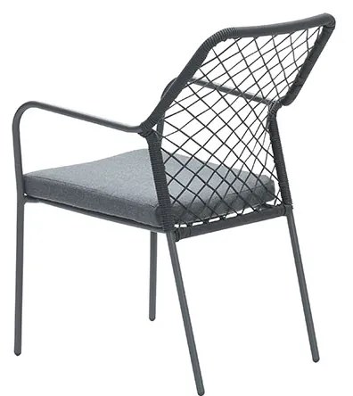 Garden Impressions Ross tuinset 3-delig zwart - Mina tuintafel 90x90 cm