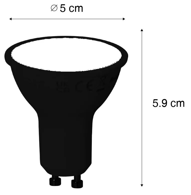 Set van 5 Smart GU10 LED lampen wit 7W 700 lm 3000K