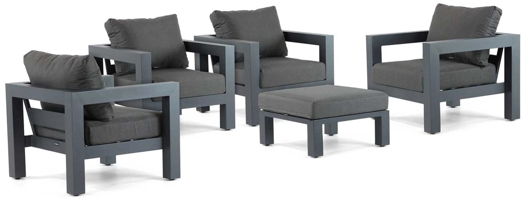 Loungeset tuin 4 personen Aluminium Grijs  Lifestyle Garden Furniture Talai