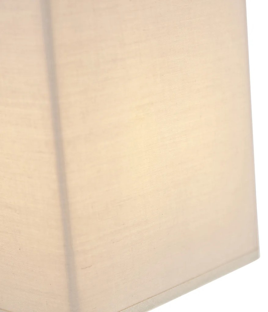 Landelijke wandlamp beige met stoffen kap - Vete Modern E27 Binnenverlichting Lamp