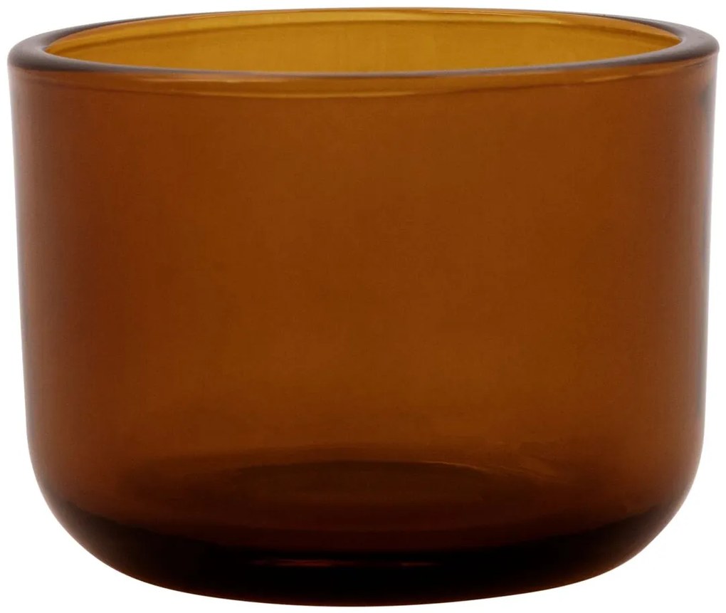 HEMA Sfeerlichthouder Glas Ø7.3x5.5 Bruin (bruin)