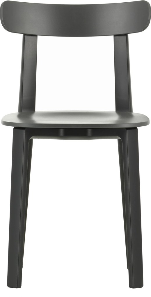 Vitra All Plastic stoel dark grey tapijtglijders