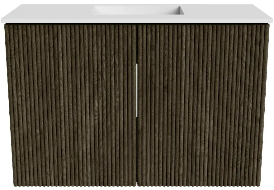 Mondiaz Joya 60cm toiletmeubel shadow met wastafel faye midden zonder kraangat talc