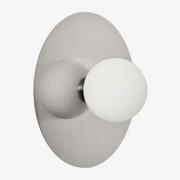 Anine Badkamer Wandlamp Van Ijzer En Glas Grijs – Chroom & Ø30 Cm - Sklum