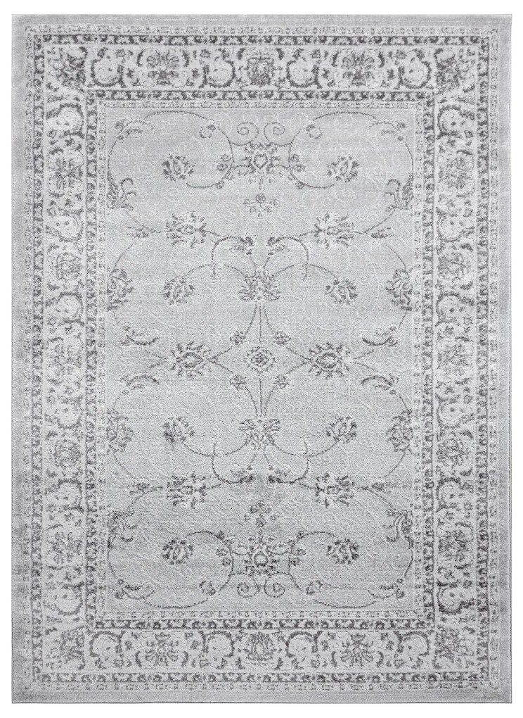 Tapijt MEFE modern 2312 Ornament, kader - Structureel, twee poolhoogte , grijskleuring