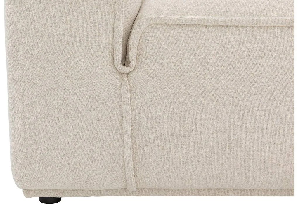 Goossens Excellent Bank Sens wit, stof, 1,5-zits, urban industrieel met chaise longue rechts