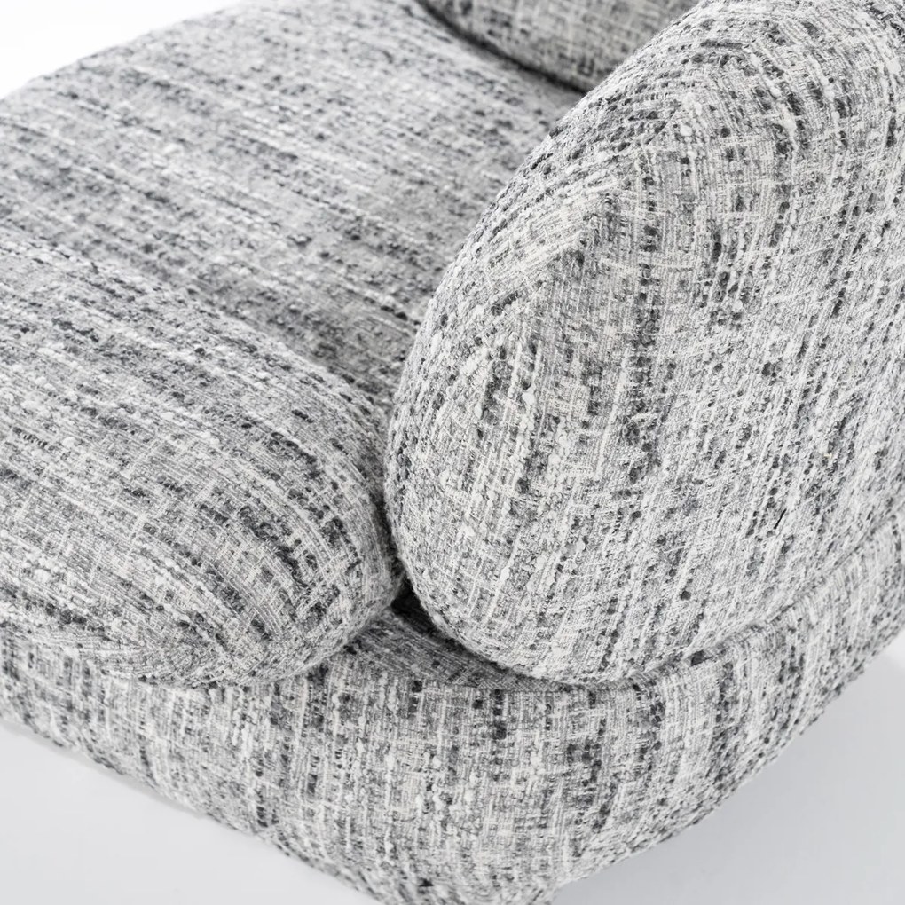 Design Fauteuil Zwart Wit Stof
