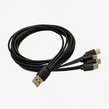 Multi-oplaad Usb-kabel 4-in-1 Type C 1m Nurbek Zwart - Sklum