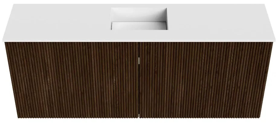 Mondiaz Joya 100cm toiletmeubel walnut met wastafel faye midden 1 kraangat talc