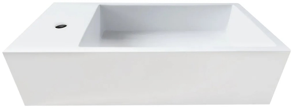 Fontana Alaska toiletmeubel kasteel bruin 40x22cm met solid surface fontein links