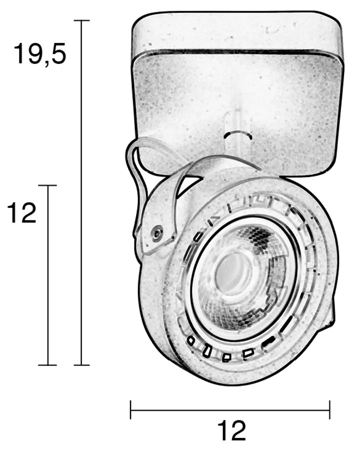 Zuiver Dice-1 DTW Metalen LED Spotje Grijs