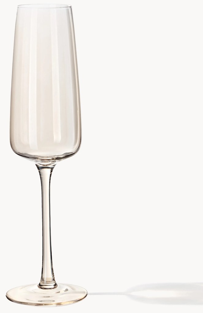 Mondgeblazen champagneglazen Ellery, 4 stuks