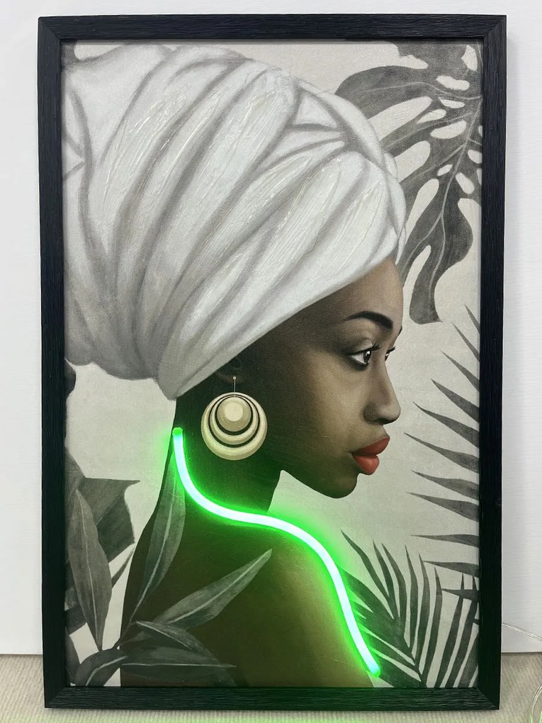Neon Art Cultural Woman