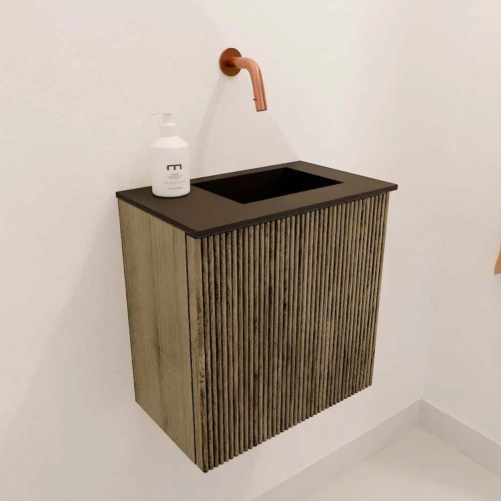 Mondiaz Joya 40cm toiletmeubel dusk met wastafel faye rechts zonder kraangat urban