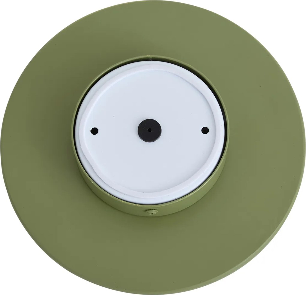 Retro wandlamp groen met opaal rond 20cm IP44 - Lila