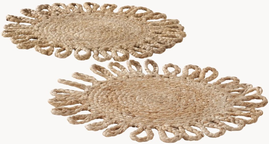Juten placemats Gaia, 2-delig