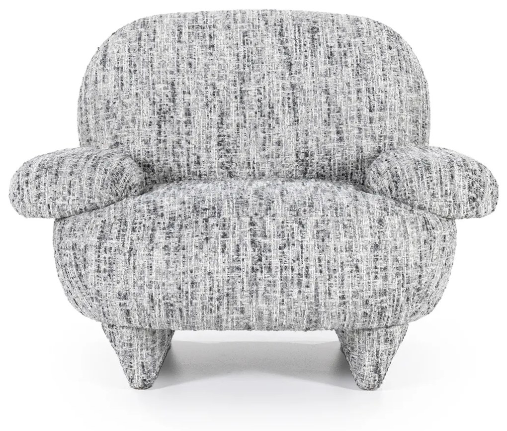 Eleonora Jayden Design Fauteuil Zwart Wit Stof