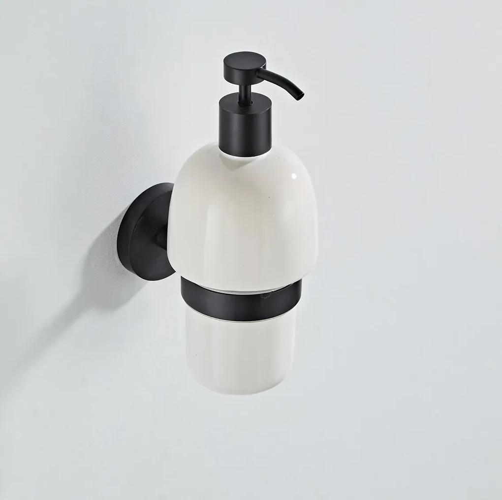 Saniclear Nero zeepdispenser mat zwart