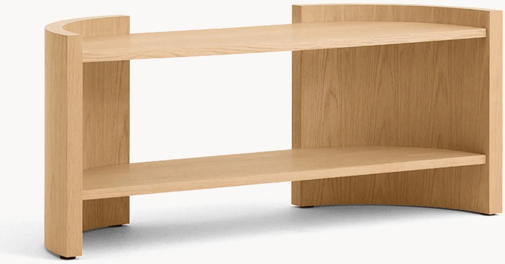 Lage houten wandrek Crescent