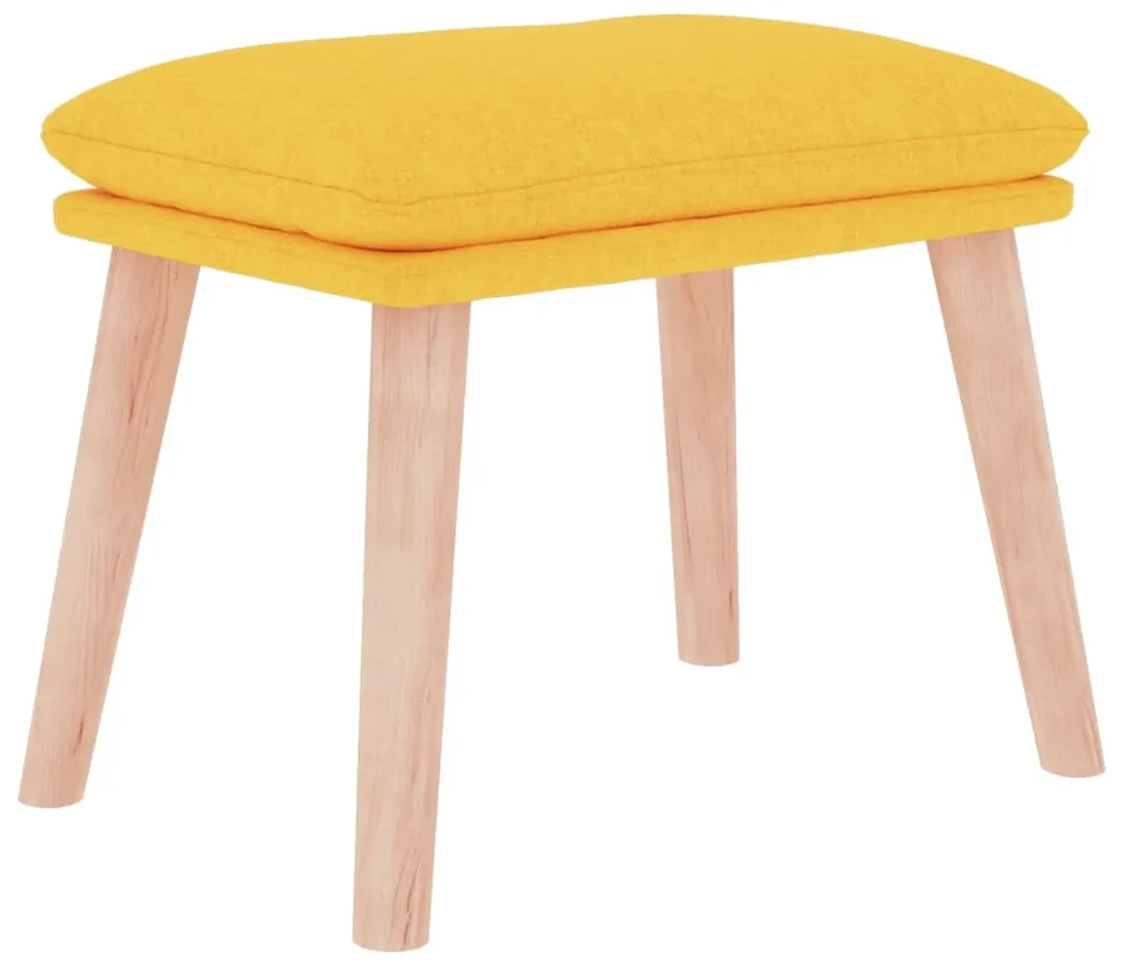 vidaXL Voetenbank 45x29,5x39 cm stof mosterdgeel