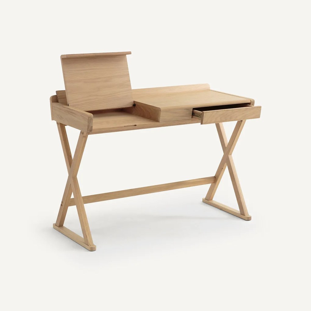 Eikenhouten en fineer bureau, Brixton, ontwerp Emmanuel Gallina