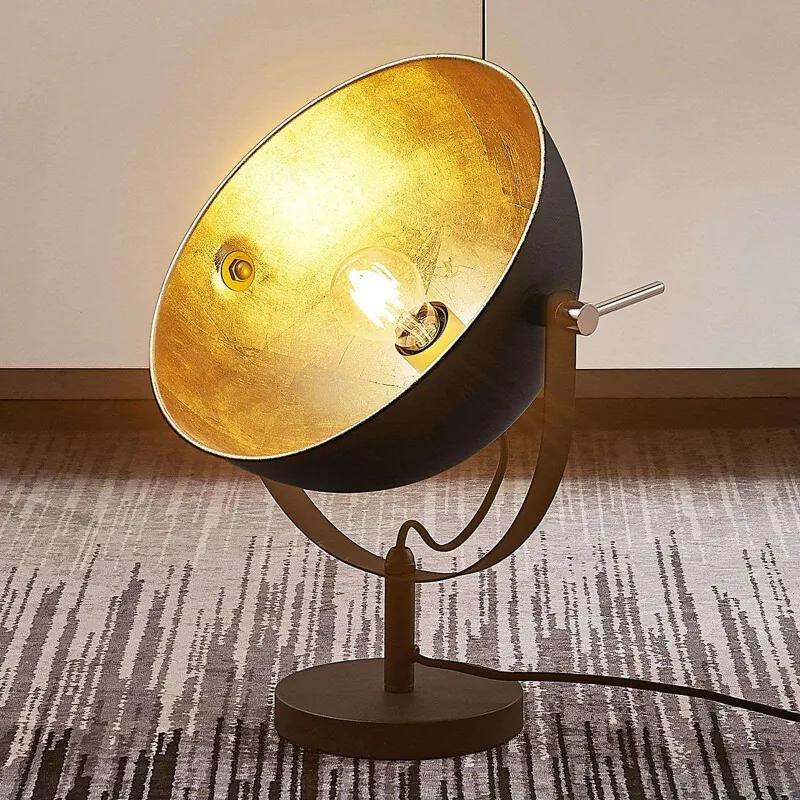 Tafellamp Muriel, 44 cm, zwart-goud