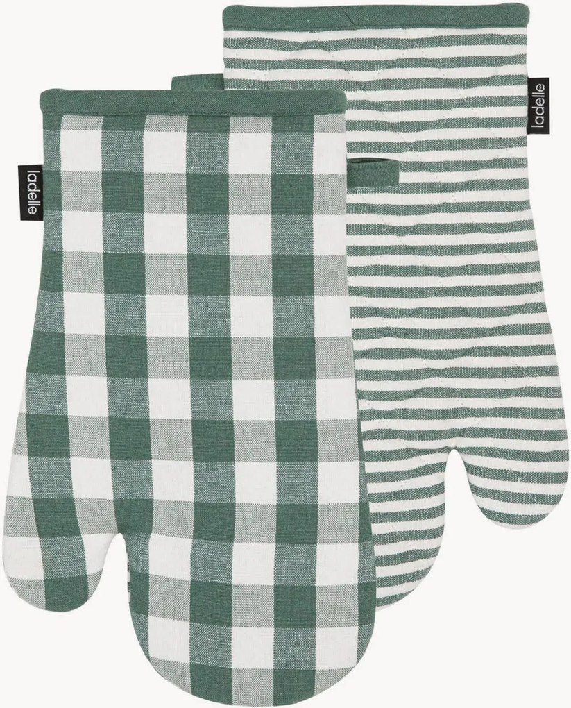 Ovenwanten Eco Gingham, 2-delig
