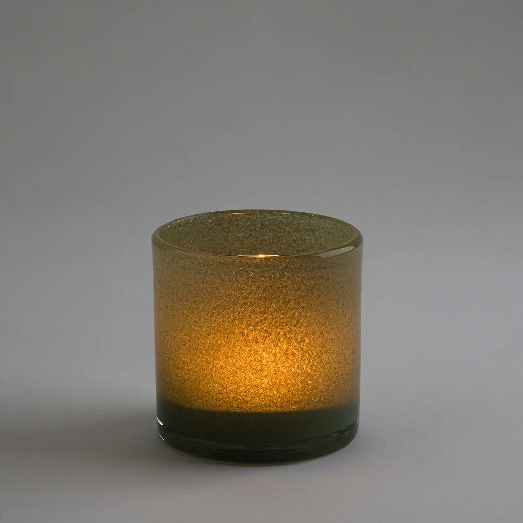 Theelichthouder in gekleurd glas Iva