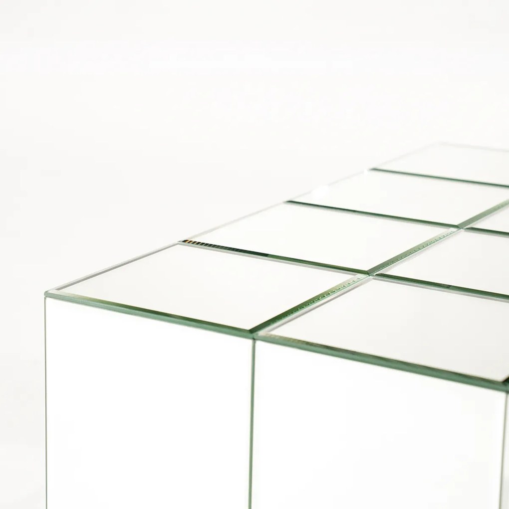 Salontafel Zilveren Tegels - 60 X 60cm.