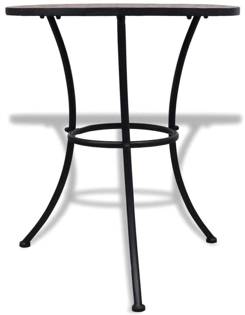 vidaXL Bistrotafel 60 cm mozaïek terracottakleurig