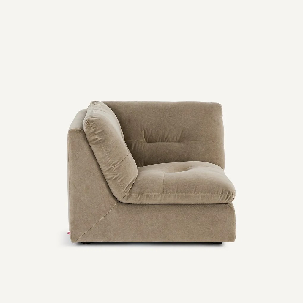 Modulaire 90° hoek in stonewashed fluweel, GIULIANO